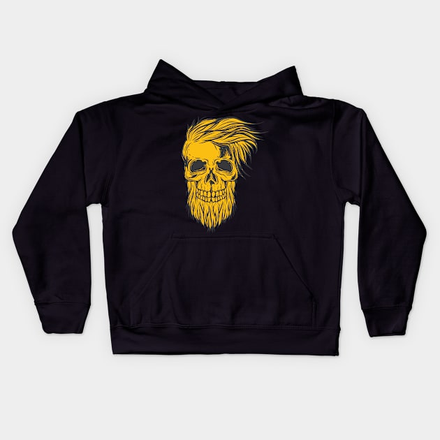 Skull hipster Kids Hoodie by ShirtyLife